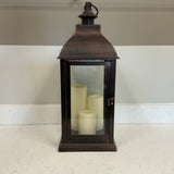 Large Lantern w/Battery Operated Candles