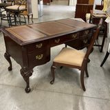 Leather Top Desk & Chair