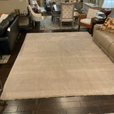 Gray Geometric Wool Rug