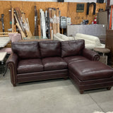 Custom Leather Sofa with Chaise