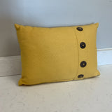 Yellow Button Throw Pillow