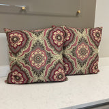 Pair of Pink and Gray Pillows