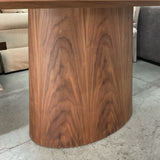 Oval Wood Pedestal Dining Table
