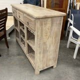 White Wash Wooden Bar