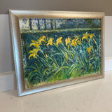 Bonnie Allen Yellow Daylillies Framed Oil