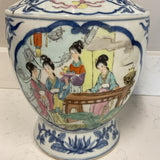 Blue & White Polychrome Chinese Vase