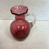 Mini Cranberry Glass Pitcher
