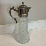 Crystal Claret Jug w/ Floral Bouquet