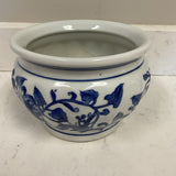 Blue and White Ivy Planter