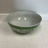Creative Co-Op Green & White Bowl