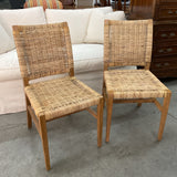 Pair of Wicker Dining Chairs
