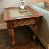 End Table with Glass Insert