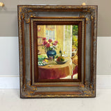 Dining Table Oil w/Bronze Frame