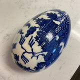 Blue and White Willow Trinket Egg