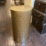 Hammered Metal Accent Table