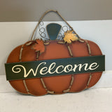 Pumpkin Welcome Sign