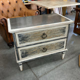 Zinc Top Painted Chest