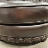 Leather Sectional with Ottoman