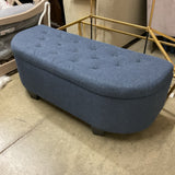 Blue Storage Ottoman