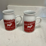 Pair of Reindeer Cocoa Mugs