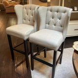 Pair of Black & Gray Barstools