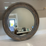 Round Wood Mirror