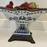 Blue & White Bombay Bowl W/ Fruits