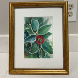 Gold Frame Holly Picture