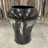 Glossy Black Floor Vase