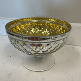 Mercury Glass Pedestal Bowl