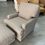 Hickory Chair Swivel Chair with Ottoman