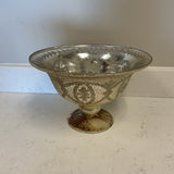 Small Etched Glass Bowl (R)
