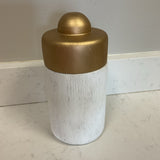 White & Gold Canister