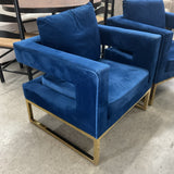 Pair of Blue Velvet Chairs