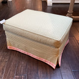 Custom Green and Pink Ottoman