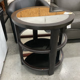 Uttermost Round Glass End Table
