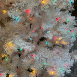 6.5' White Chirstmas Tree w/Mulitcolor Lights