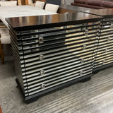Black & Mirrored 3 Drawer Chest