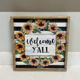 Sunflower Welcome Sign