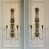 Pair of Wall Sconce Candelabras 39"