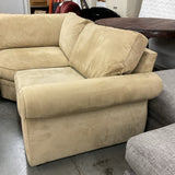 Pottery Barn Sectional and Ottoman with Performance Everdaysuede