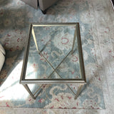 Ethan Allen Heron Glass End Table