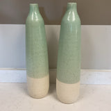 Pair of Seafoam Siena Ceramic Vases