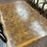 French Provincial Draw Leaf Dining Table with 2 Leaves