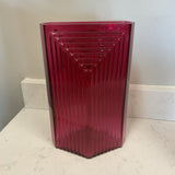 Pilgrim Cranberry Glass Metropolis Vase