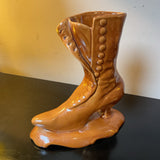 Vintage Victorian Brown Boot Vase
