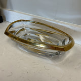 Crystal Bowl With Gold Banding