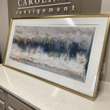 Abstract Blue & Gold Framed Art