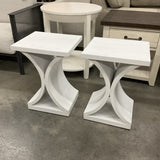 Pair of White Accent Tables