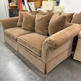 Custom Velvet Sofa As Is